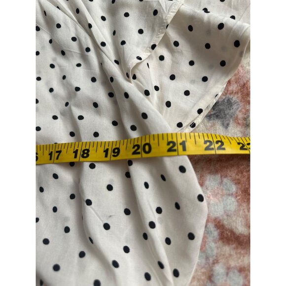 Old Navy White Polka Dot Flutter Sleeve Dress Womens XL Feminine Romantic Flowy - Picture 3 of 12